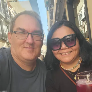Ryan and Chris Ann today, smiling together