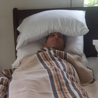 Ryan, bedridden and unwell, a few years ago